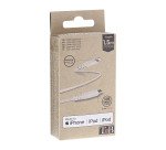 Cable USB-C / Lightning Ecológico de TnB de 1,5 m 45% reciclado de fibras vegetales - carga rápida. Color arena