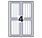 Etiquette adhésive scolaire 36 x 56 mm Scol1 Avery - Blanc lignes bleues - Pochette de 20