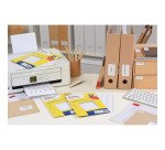 Etiquette adhésive scolaire 36 x 56 mm Avery - Blanc lignes bleues - Pochette de 120