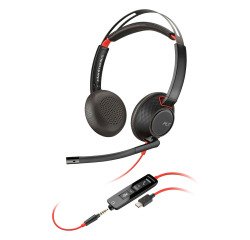 Auriculares con cable Poly Blackwire BW 5220 biaurales USB-C / USB-A / Jack 3,5mm