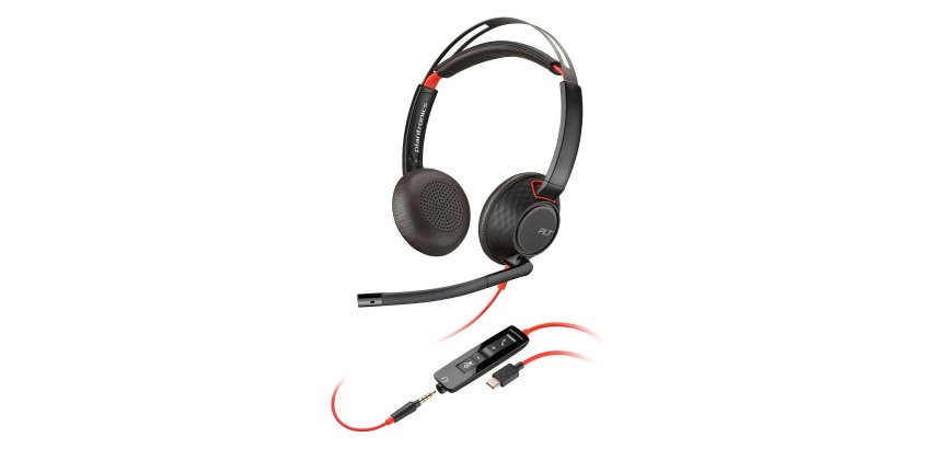 Auriculares con cable HP Poly Blackwire BW 5220 biaurales USB-C / USB-A / Jack 3,5mm