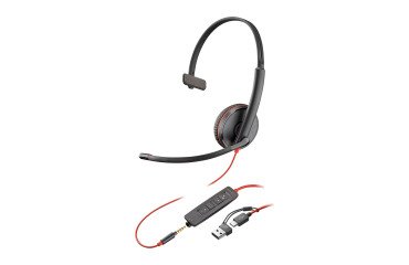 Auricular con cable HP Poly Blackwire 3215 monoaural USB-C / USB-A / Jack 3,5mm