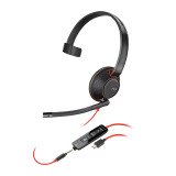 Auricular con cable Poly Blackwire BW 5210 monoaural USB-C / USB-A / Jack 3,5mm