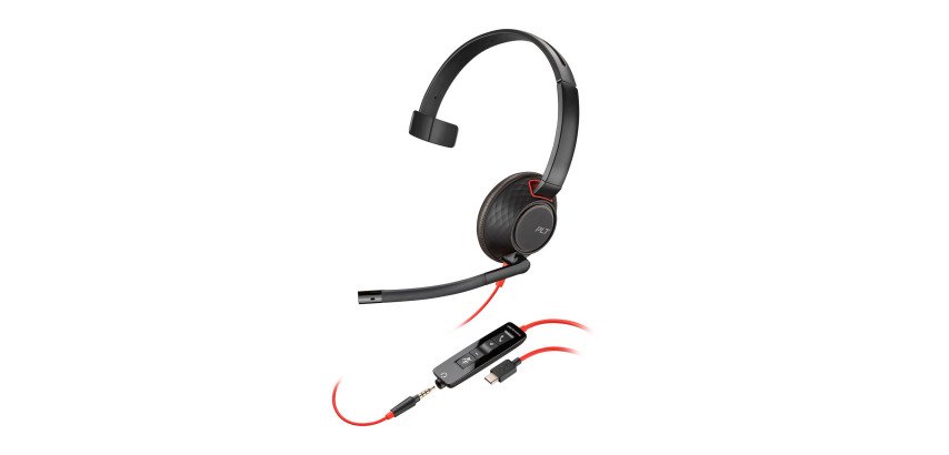 Wired HP Poly Blackwire 5210 headset
