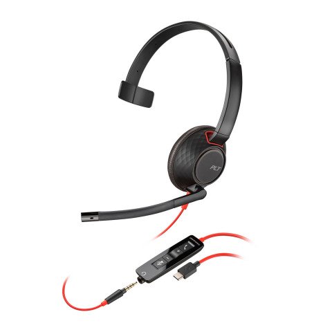 Auricular con cable HP Poly Blackwire BW 5210 monoaural USB-C / USB-A / Jack 3,5mm