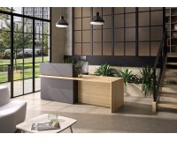 <banca de recepción derecha Well L 240 x P 85 cm con iluminación LED>