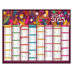 Calendrier bancaire 16 mois mini format 21 X 26,5 cm