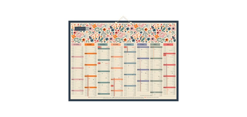 Calendrier bancaire 16 mois 40,5 X 55 cm
