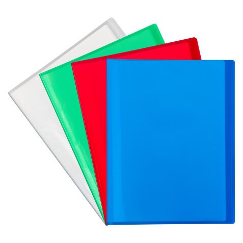 Protège-documents polypropylène translucide A4 50 pochettes -100 vues - couleurs assorties