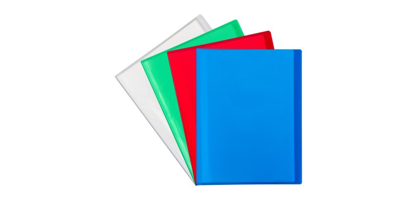 Protège-documents polypropylène translucide A4 20 pochettes - 40 vues - couleurs assorties
