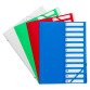 Trieur plastique Bruneau à rabats 12 divisions A4 - couleurs assorties