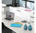 Panneau de séparation et Voile de fond en méthacrylate pour bureau Eden et Eden Arche