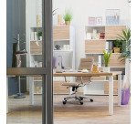 Bureau droit 200 cm chêne clair Exprim