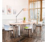 Table de réunion modulable  Eden L 280 x P 140 cm piètement métal 12 personnes