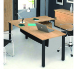 Bureau droit 180 cm chêne clair Exprim