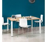 Bureau droit L 140 cm chêne clair Exprim