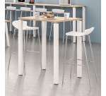 Table haute 80 x 80 cm chêne clair Exprim