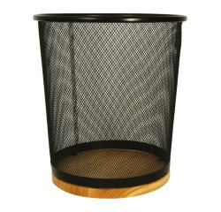 Papelera de metal y madera Pierre-Henry de 17 L