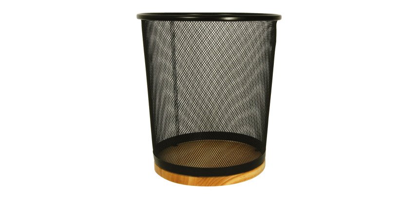 Corbeille à papier Pierre-Henry 17 L métal/bois