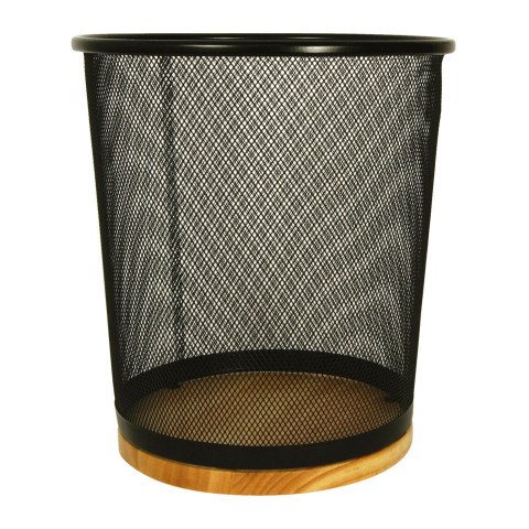 Papelera de metal y madera Pierre-Henry de 17 L