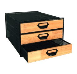 Módulo archivador Pierre-Henry 3 cajones metal/madera