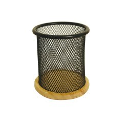Potloodhouder Pierre-Henry mesh/hout