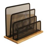 Brievenhouder Pierre-Henry mesh/hout