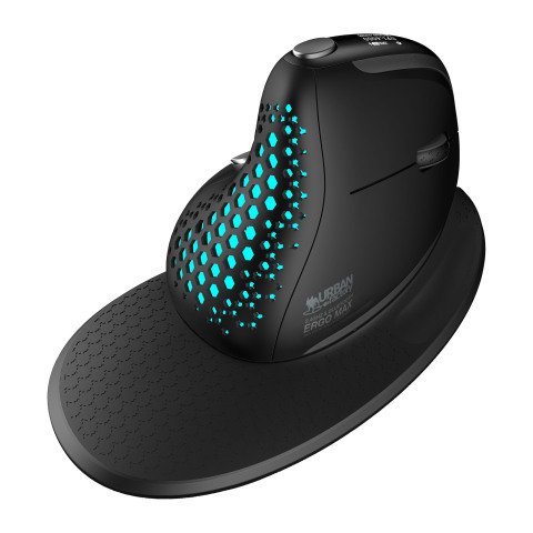 Ratón ergonómico vertical inalámbrico Ergo Max de Urban Factory (para diestros) RF Wireless + Bluetooth 4000 DPI