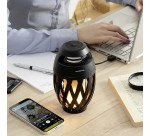 Altavoz bluethooth y lámpara LED efecto llama