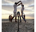 Altavoz bluethooth y lámpara LED efecto llama