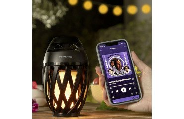 Altavoz bluethooth y lámpara LED efecto llama