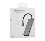 Hub Concentrador TnB iClick 6 en 1 USB tipo C (HDMI, USB-A, USB-C)