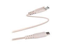Cable USB-C Ecológico de TnB de 1,5 m 45% reciclado de fibras vegetales - carga rápida. Color arena