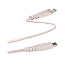 Cable USB-C Ecológico de TnB de 1,5 m 45% reciclado de fibras vegetales - carga rápida. Color arena