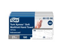 Essuie-mains pliage enchevêtré Tork H2 Advanced doux - Carton de 3780