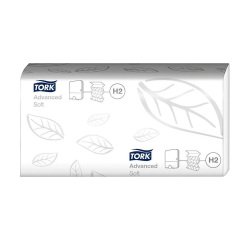 Essuie-mains pliage enchevêtré Tork H2 Advanced doux - Carton de 3780