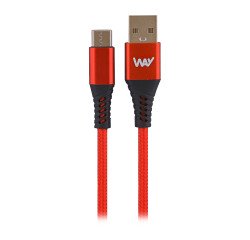 Cable Usb A/C  2m TnB Way rojo