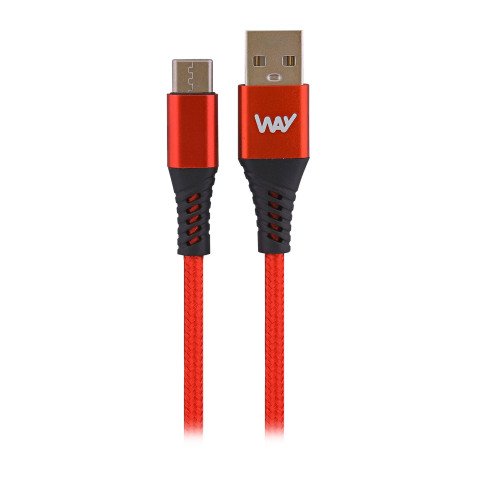 Cable Usb A/C  2m TnB Way rojo