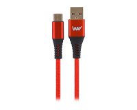 Cable Usb A/C  2m TnB Way rojo