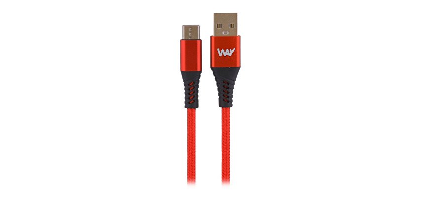 Cable Usb A/C  2m TnB Way rojo