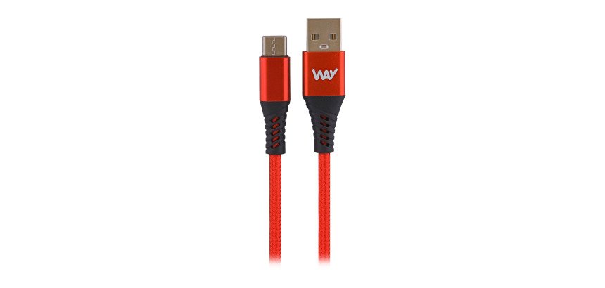 Cable Usb A/C  2m TnB Way rojo