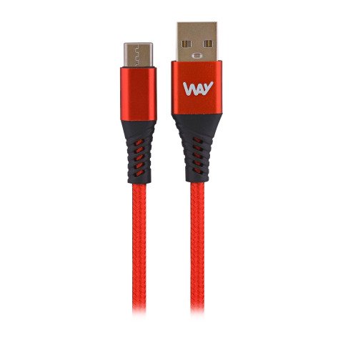 Cable Usb A/C 2m TnB Way rojo