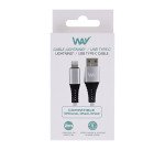 Cable usb A/Lightning 2m TnB Way iPhone/iPad/iPod gris
