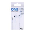 Auriculares con cable y micrófono Lightning CURV TnB Way blancos