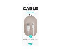 Cable Usb A/Lightning 1m TnB Way Blanco
