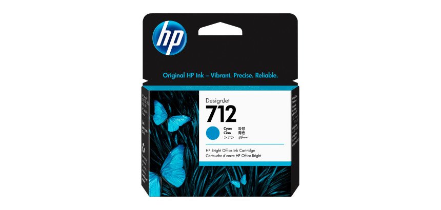 HP 712 Cartouche authentique couleurs séparées pour imprimante jet d'encre