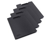Blockhalter mit Klappe Rapesco 1641 Germ-Savvy A4 Schwarz - Satz von 4