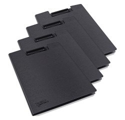 Blockhalter mit Klappe Rapesco 1641 Germ-Savvy A4 Schwarz - Satz von 4