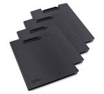porte-bloc à rabat A4 noir - lot de 4