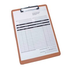 Klembord isorel 23,1 x 33,2 cm bruin - set van 12 stuks